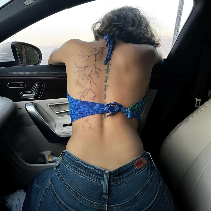 Multiple Back Tattoos Women Placement, Sick Back Tattoos, Hot Back Tattoos, Sick Tattoos For Women, Woman’s Back Tattoo, Unique Back Tattoos Women, Back Tats Women, Women Back Tattoo Ideas, Women’s Back Tattoos