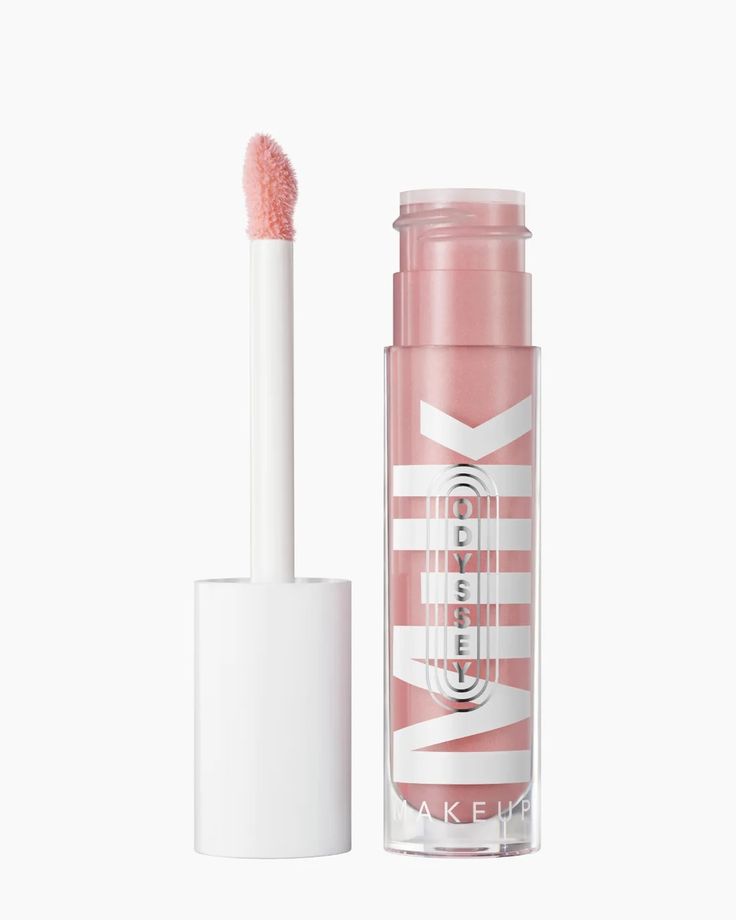 Odyssey Lip Oil Gloss Hydrating Lip Gloss | Milk Makeup Lip Gloss Pink, Lip Oil Gloss, Dream Vanity, Makeup Images, Lip Balm Set, Hydrating Lip Gloss, Bare Lip, Clean Vegan, Pink Lip Gloss