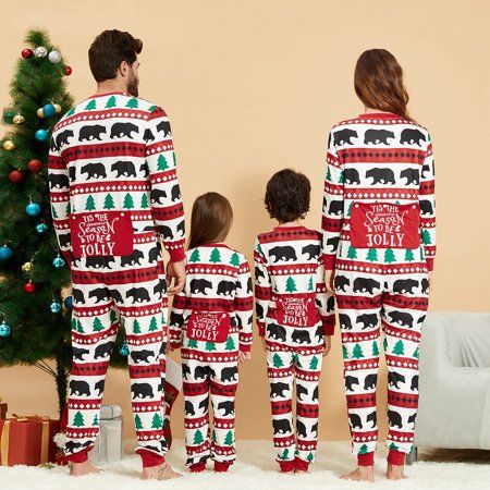 PatPat Christmas Tree and Bear Patterned Family Matching Onesies Flapjack Pajamas (Flame Resistant) (Kids&Women&Men) is PatPat's exclusive and explosive round neck long-sleeved Christmas tree and Christmas bear print parent-child pajamas set. ***The whole outfit is made of 95% Polyester, 5% Spandex. The fabric is soft and comfortable to ensure that it will not cause any impact on the skin. ***All the clothes are one-piece suits, and the whole body is designed with Christmas tree and Christmas be Matching Onesies, Christmas Pjs Family, Matching Family Christmas Pajamas, Christmas Onesie, Matching Christmas Pajamas, Tree Cake, Christmas Tree Cake, Comfortable Pajamas, Christmas Pjs