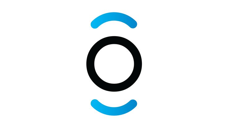 the letter o is shown in black and blue