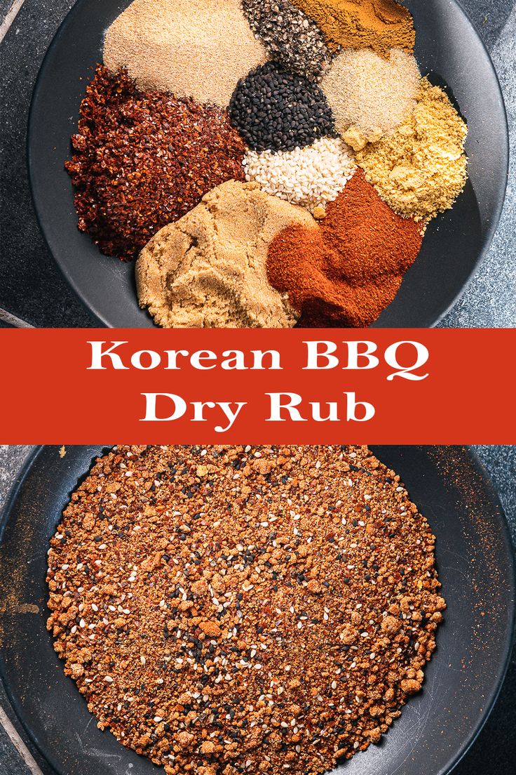 korean bbq dry rub in a frying pan