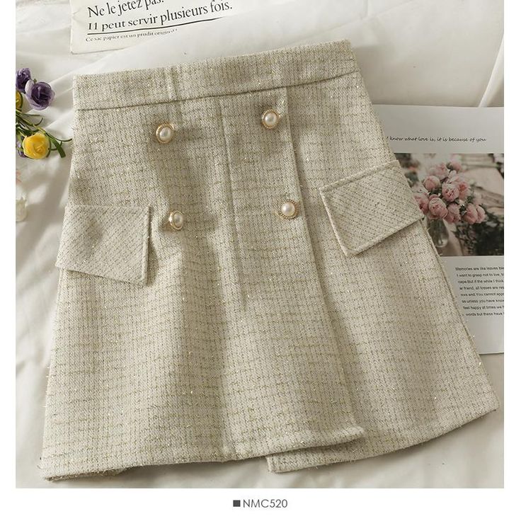 Waist type: high waist Style: commuting Size: s, m, l, XL Color: black, apricot Elegant Tweed Mini Bottoms, Chic Solid Beige Skirt, Beige Solid Color Pencil Skirt, Trendy High Waist Beige Skirt, Tweed Mini Skirt With Pockets, High Waist Beige Skirt With Pockets, Chic Beige Skirt For Office, Chic Beige Office Skirt, Chic Beige Knee-length Skirt