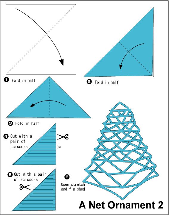 how to make an origami pyramid with pictures and instructions - step by step