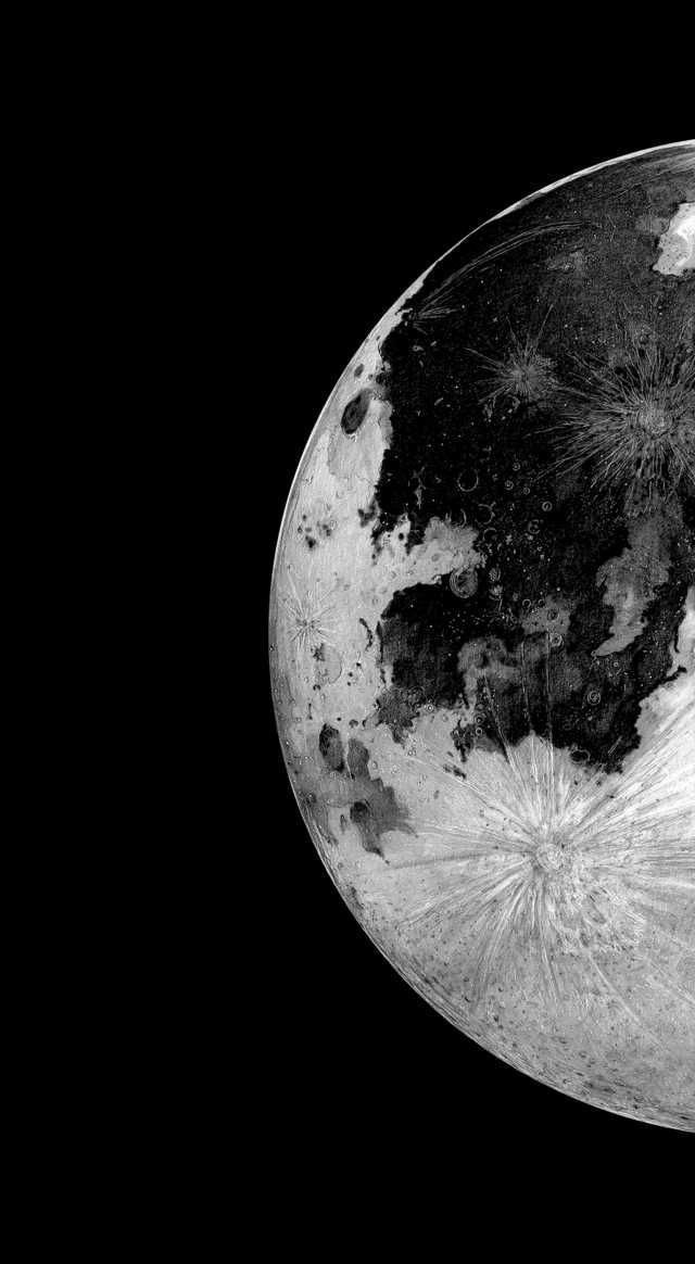 an image of the moon taken from space in black and white, as seen by nasa astronauts