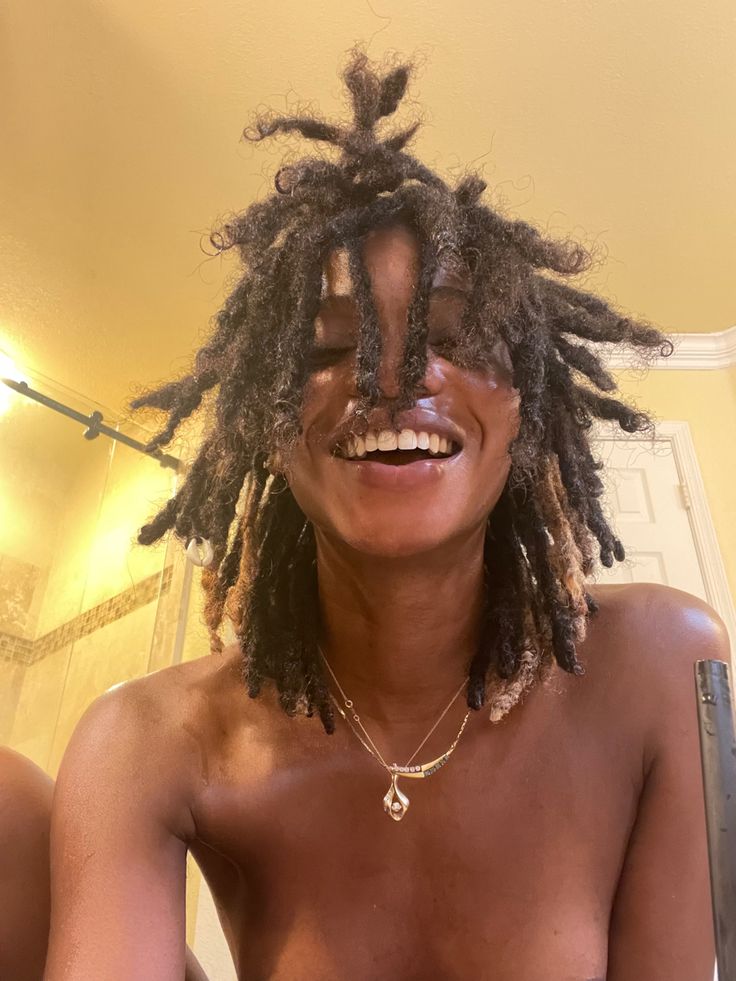 Type 3 Hair Locs, Afro Pick In Hair, Females With Dreads, Female With Dreads, Thick Freeform Locs, Fluffy Dreads Black Women, Layered Locs Long, Dreads On Girls, Girl Dreadheads