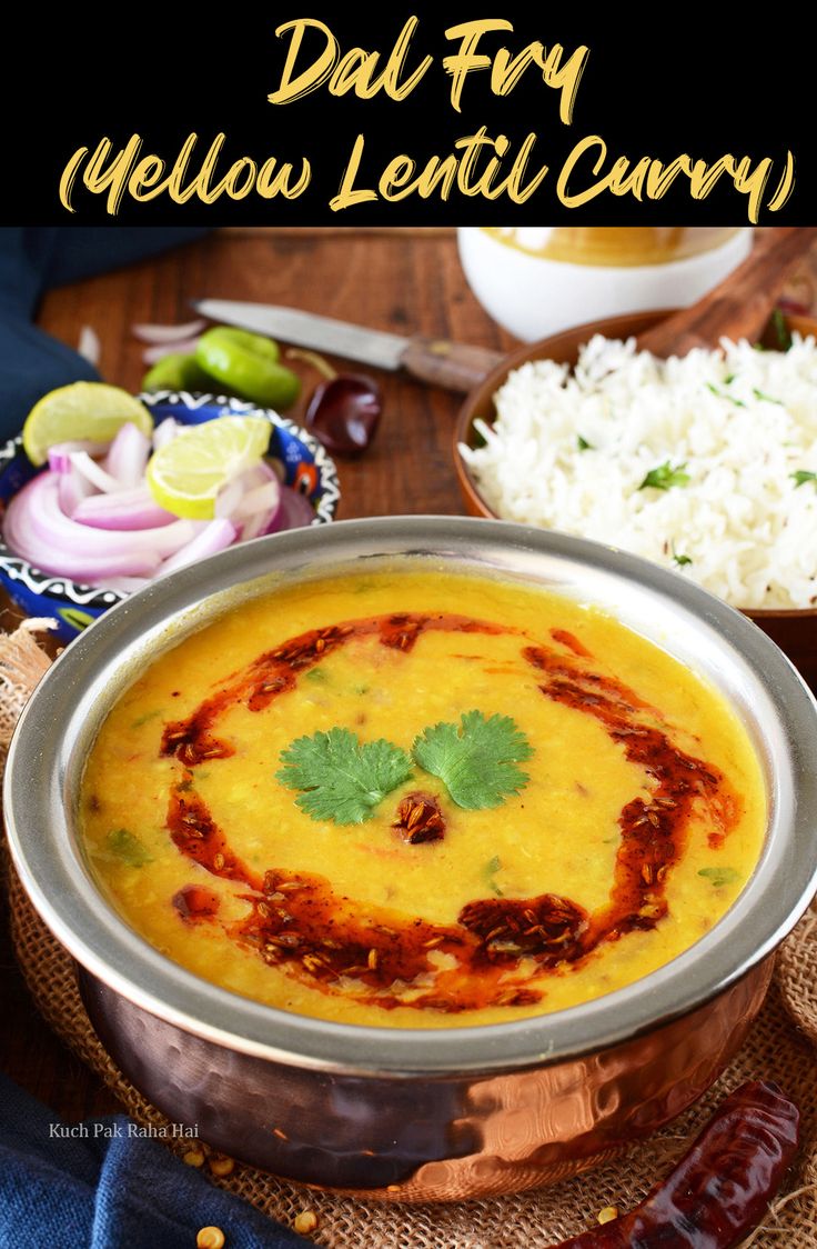 dali fry mellow lentil curry in a metal bowl