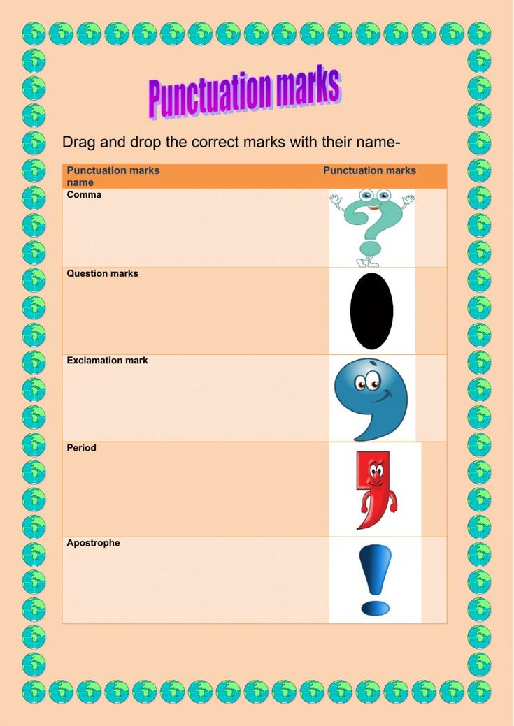 an image of punction marks in the form of letters and numbers with pictures on them