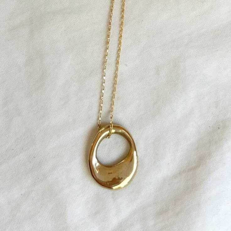 ALDER Necklace | SLANTT Luxury Classic Brass Necklace, Non Tarnish Necklace, Simple Gold Jewelry, Organic Pendant, Organic Necklace, Pendant Necklace Gold, Snake Jewelry, Metal Necklace, Dope Jewelry