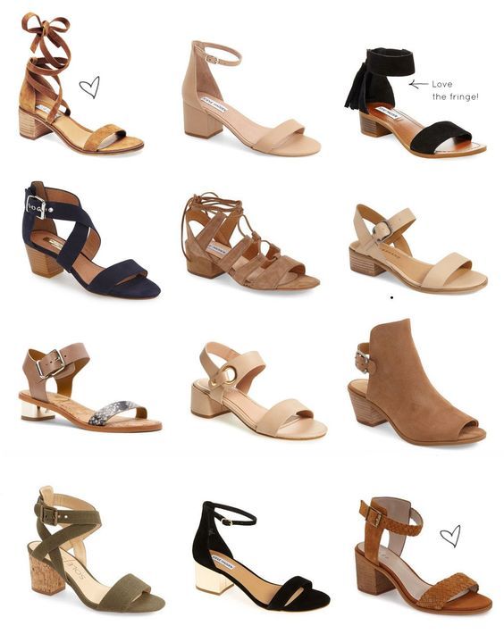 Say hello to your new favorite summer shoe trend: low block-heeled sandals. Click through for the details. | glitterinc.com | @glitterinc Summer Shoes Trends, Low Block Heel Sandal, Shoe Trend, Summer Shoe, Sandals Outfit, Low Block Heels, Shoe Closet, Shoe Lover, Block Heels Sandal