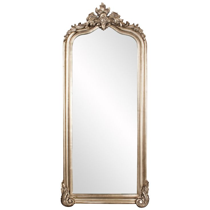 an ornate gold framed mirror on a white background with clippings to the bottom