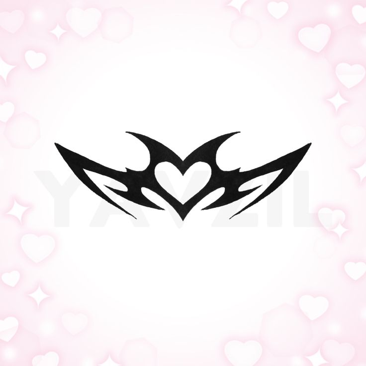 a heart with two wings and hearts in the background, on a pink background for valentine's day