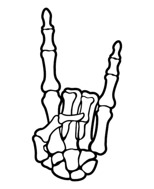 a black and white drawing of a hand making the peace sign