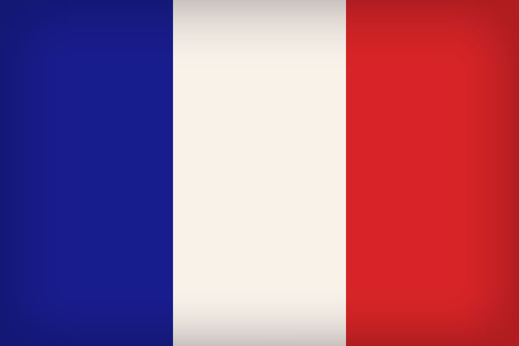 the flag of france is shown in red, white and blue