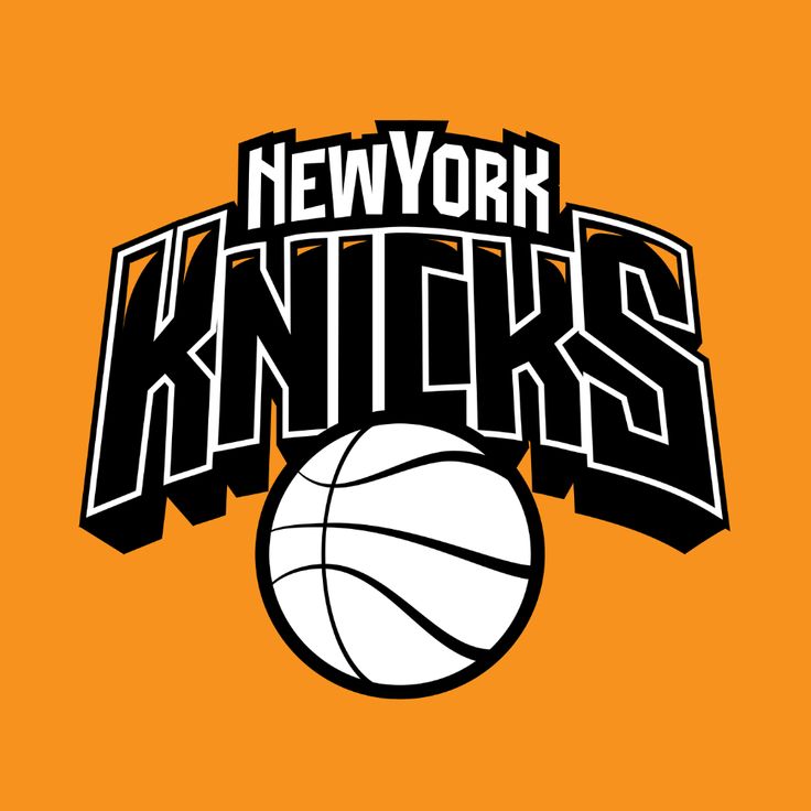 the new york knights basketball team logo on an orange background with black and white lettering