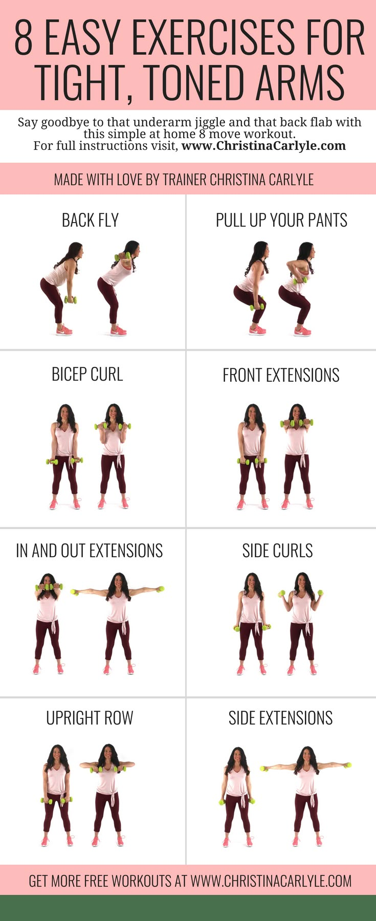 the 8 easy exercises for tight, toned arms that are great to do with any type of