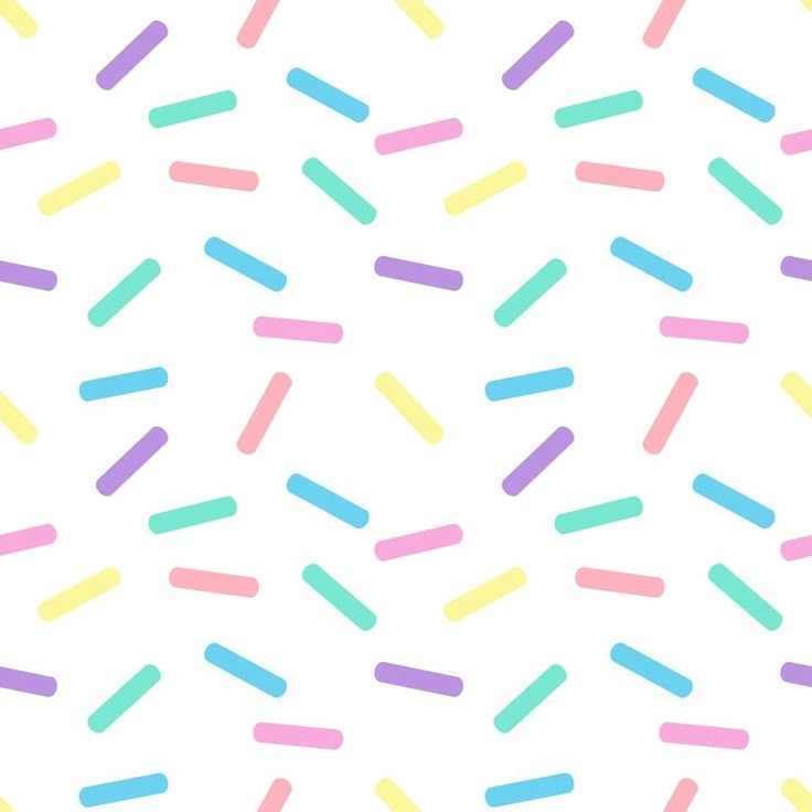 colorful sprinkles on a white background for wallpaper or wrapping paper in pastel colors