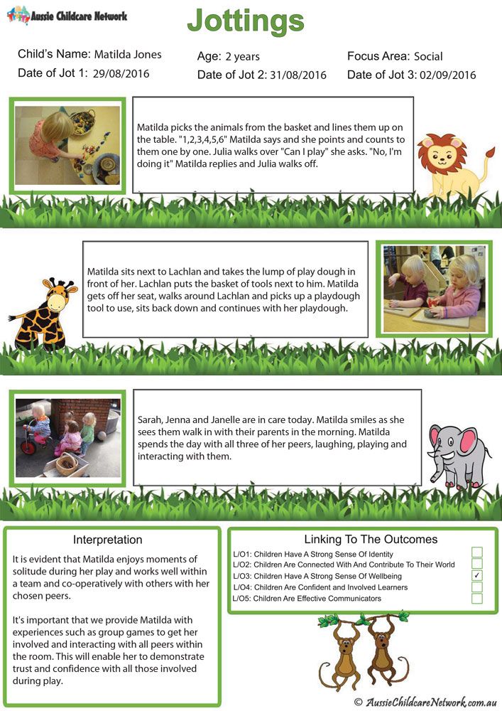 a flyer with pictures of children's activities in the grass and on the ground