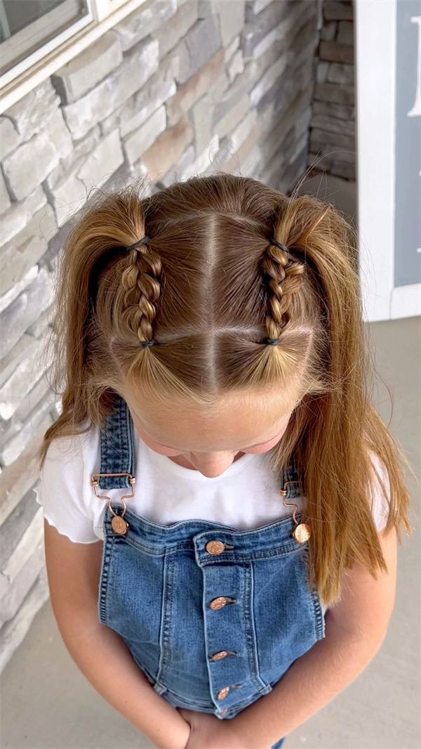 Tk Hair Styles, Hair For Dance Pictures, Hair Styles For Short Hair Girls Kids, Preschool Hair Styles, Fall Picture Day Hairstyles For Kids, Cute Hairstyles For Thinner Hair Kids, Hairstyles For Girls Kids Short Hair, Toddler Soccer Hairstyles, First Day Of Preschool Hairstyles