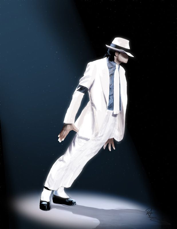 a man in a white suit and hat with his hands on his hips, standing against a black background