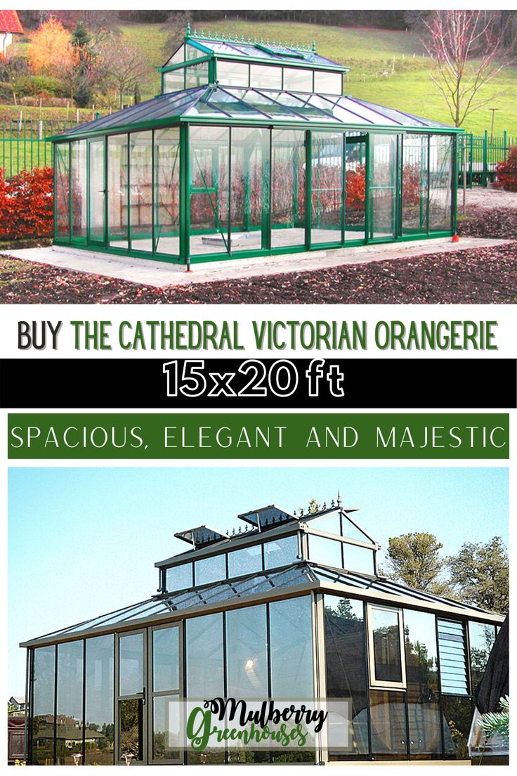 two different types of greenhouses for sale on the same day and one is green