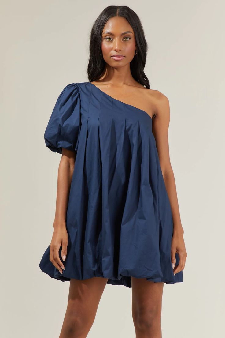 Loraine Bubble Mini Dress – Sugarlips Bubble Dress, Bubble Sleeve, Simple Chic, Strappy Heels, Cotton Dress, Style Board, Cotton Dresses, Sleeve Styles, Trendy Fashion