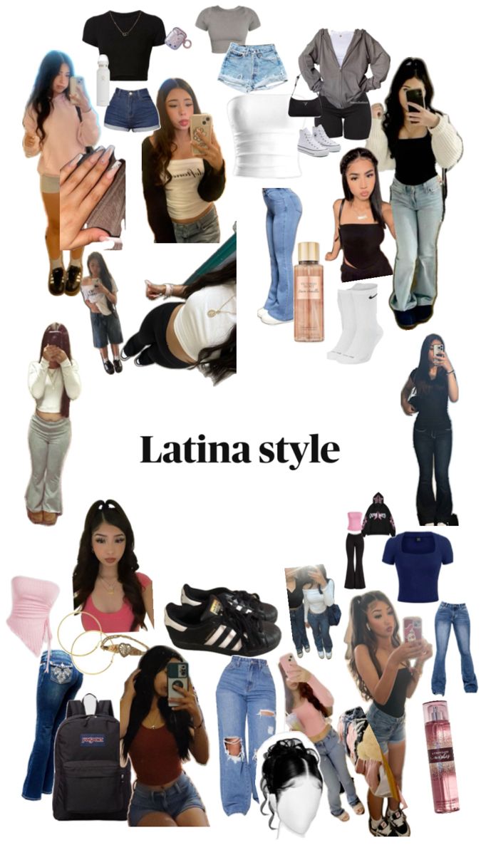 Latina Outfits For Latinas Style, Flannel Outfits Ideas, Outfit Ideas For Straight Body Shape, Latina Outfit Aesthetic, Outfits Ideas Latina, Comfy Latina Outfits, Latina Sweatpants Outfit, Latina Username Ideas, Rich Latina Aesthetic