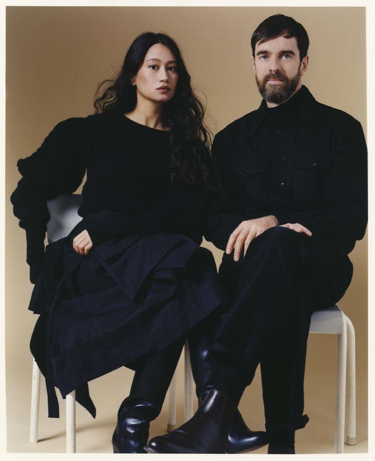 Sarah Linh Tran Christophe Lemaire, Sarah Linh Tran, Designer Portrait, Office Romance, Christophe Lemaire, Couple Fits, Raw Fabric, Hooded Dress, Fashion Couple