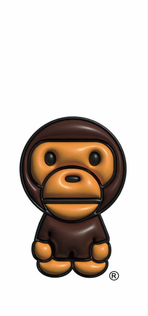 a cartoon monkey with a hood on it's head