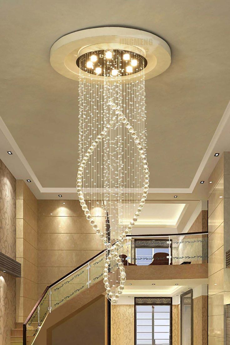 Crystal Swirl Chandelier - SamuLighting Jhumar For Living Room, Crystal Chandeliers For Living Room, Chandeliers For Living Room, Entry Lighting, Living Room Den, Chandelier Metal, Staircase Lighting, Crystal Chandeliers, Crystal Light