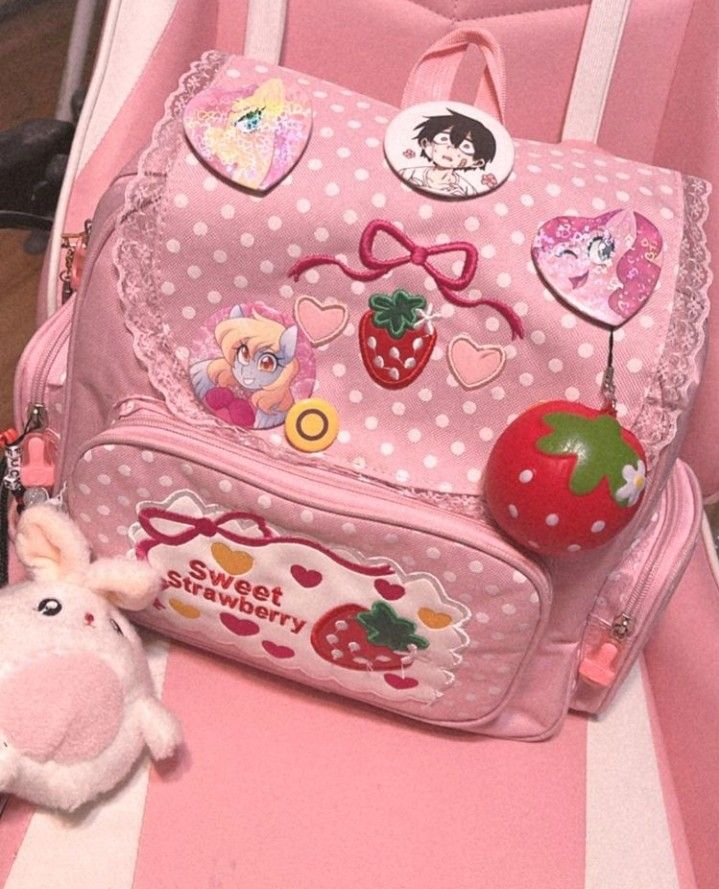 Girls School Backpack, Kawaii Outfit Ideas, Kawaii Backpack, Kindergarten Backpack, Kawaii Bags, Backpack Cute, Hello Kit, Cute Core, Kawaii Core