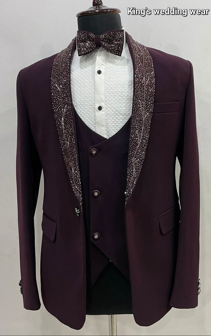 Gents Coat Design, Tuxedo Embroidery, Cocktail Dress For Men, Stylish Suits For Men, Blazer For Men Wedding, Lapel Embroidery, Best Wedding Suits For Men, Marriage Suits, Reception Suits