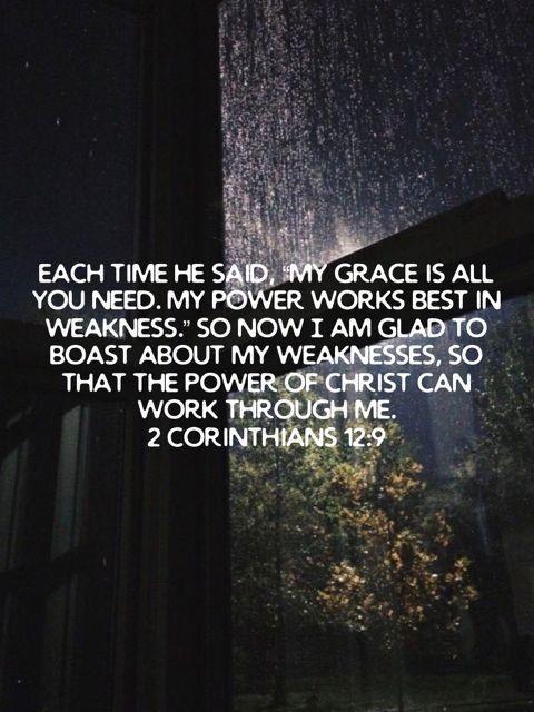 a window with the words, each time he said my grace is all you need