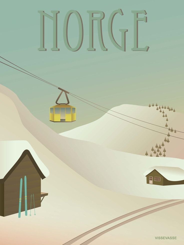 there is a ski lift in the sky above some snow covered hills and houses on it