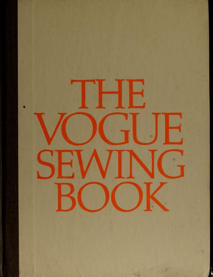 an orange book with the words the voggie sewing book written in red on it