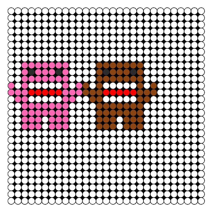 a cross - stitch pattern with a woman's face in pink and brown colors