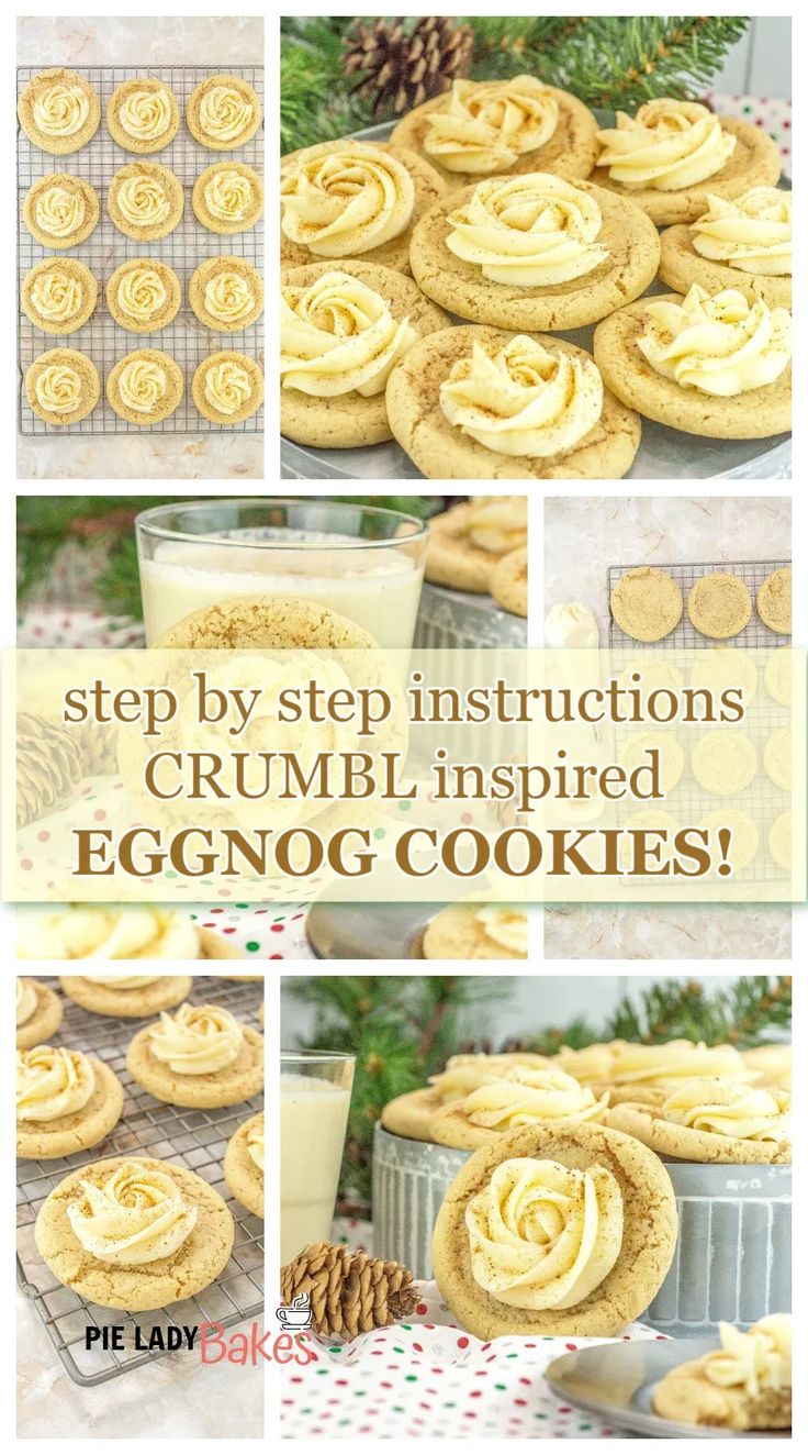 an image of some cookies with frosting on them and the words, step by step instructions