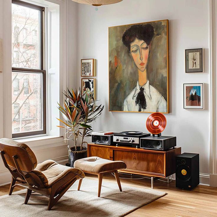 Vintage Women Portrait Oil Painting Woman Wall Art Original Women Abstract Wall Art Large Vintage Wall Art Office 2023, Parisian Bedroom, Women Wall Art, Face Wall Art, Ny Apartment, Chicago House, Vintage People, Deep Emotions, Face Wall