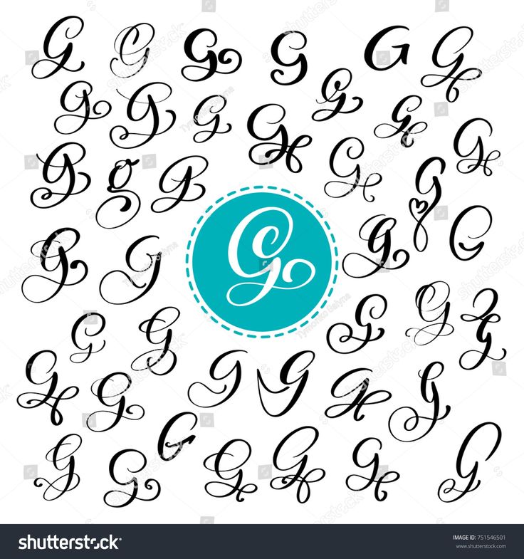 the letter g with an elegant font and blue circle surrounded by smaller letters on a white background