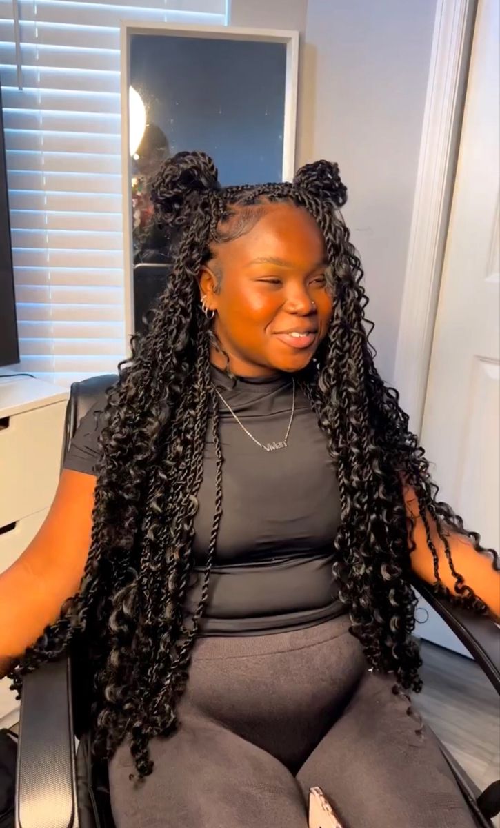 Styles With Island Twist, Styles For Boho Twist, Style Island Twist, Boho Twists Hairstyle, Island Twist Style Ideas, Medium Island Twist Hairstyle, Criss Cross Island Twist, Ways To Style Island Twist Hairstyle, Styling Island Twist