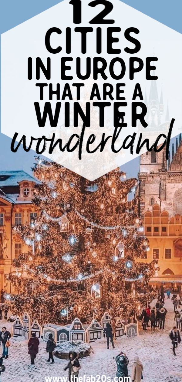 a christmas tree with the words 12 cities in europe that are winter wonderland