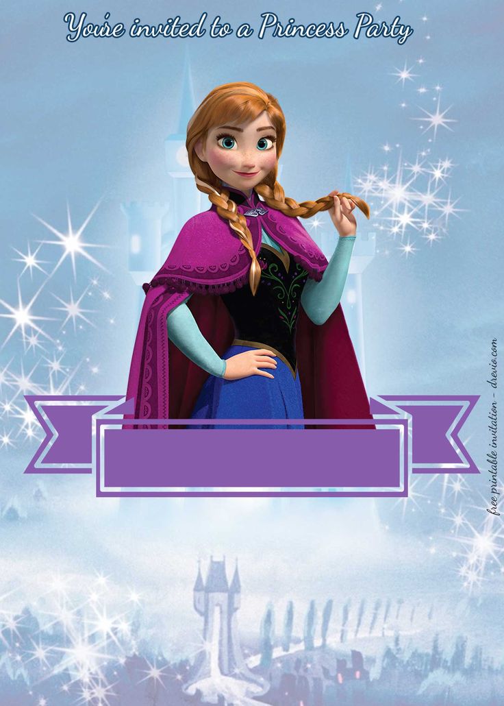 a frozen princess birthday card with an image of the character