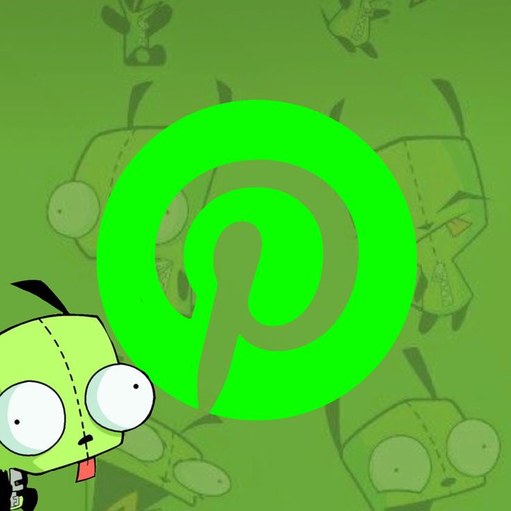 a cartoon character is looking at a green pin