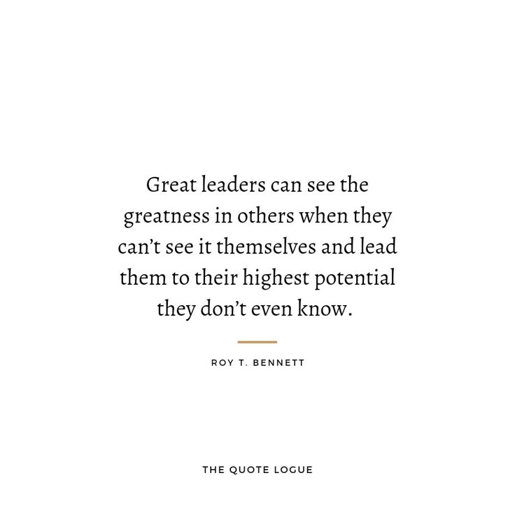 a quote on great leaders is shown in white