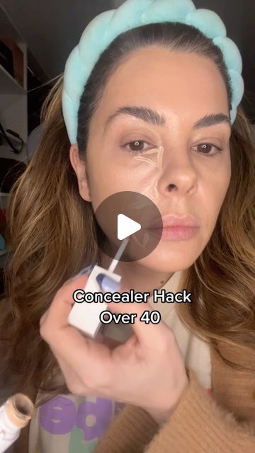 Erica Taylor | Fun repost concealer hack - I had seen a version of this hack while scrolling a year ago and decided to try it out on mature skin in our... | Instagram Concealer Tips How To Apply Over 40, How To Apply Makeup Over 40, Best Concealer For Over 40, Concealer Hacks, Concealer Tips How To Apply, Concealer Tricks, Drugstore Concealer, Makeup Over 40, Makeup Advice