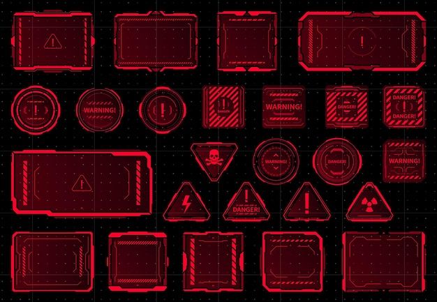 a bunch of red and black objects on a black background with some lines in the middle