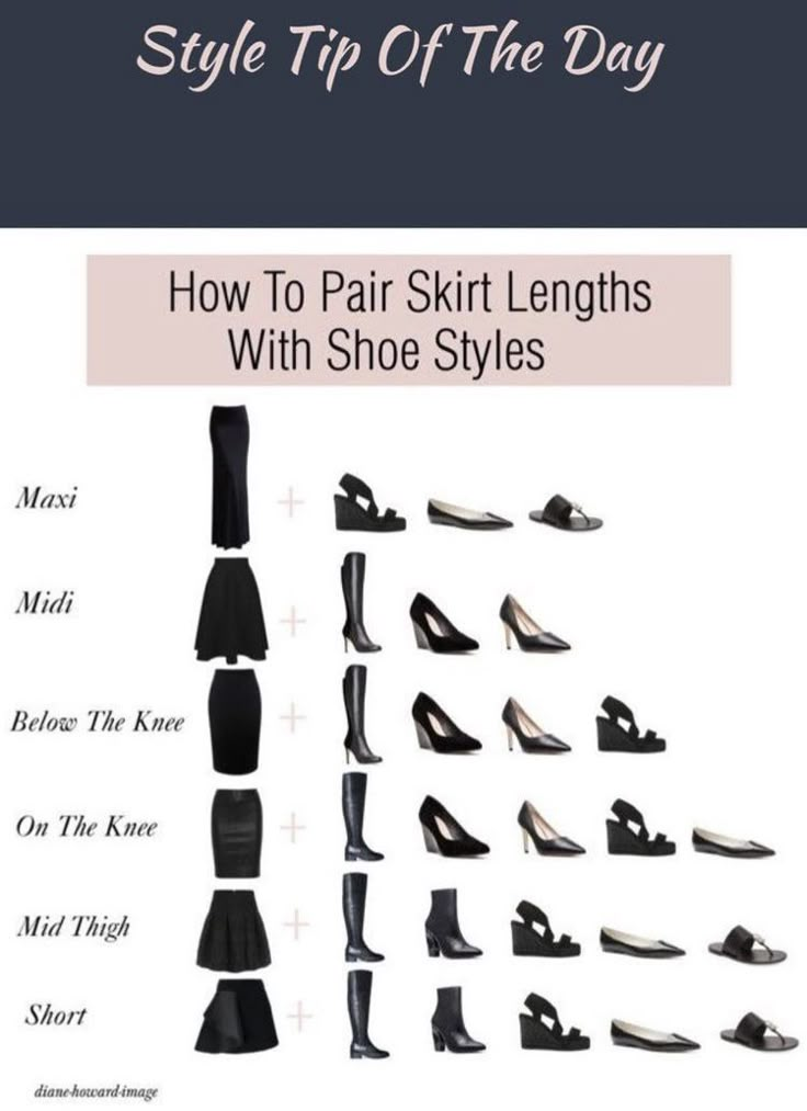 Shoe Guide For Women Outfit Ideas, Heels Guide For Dresses, Business Casual Winter Shoes Women, Shoes And Dresses Guide, Shoe Guide For Women, Dress Length And Shoe Guide, Shoe Pairing Guide Women, Fashion For Small Busted Women, Banquet Outfits For Women Formal