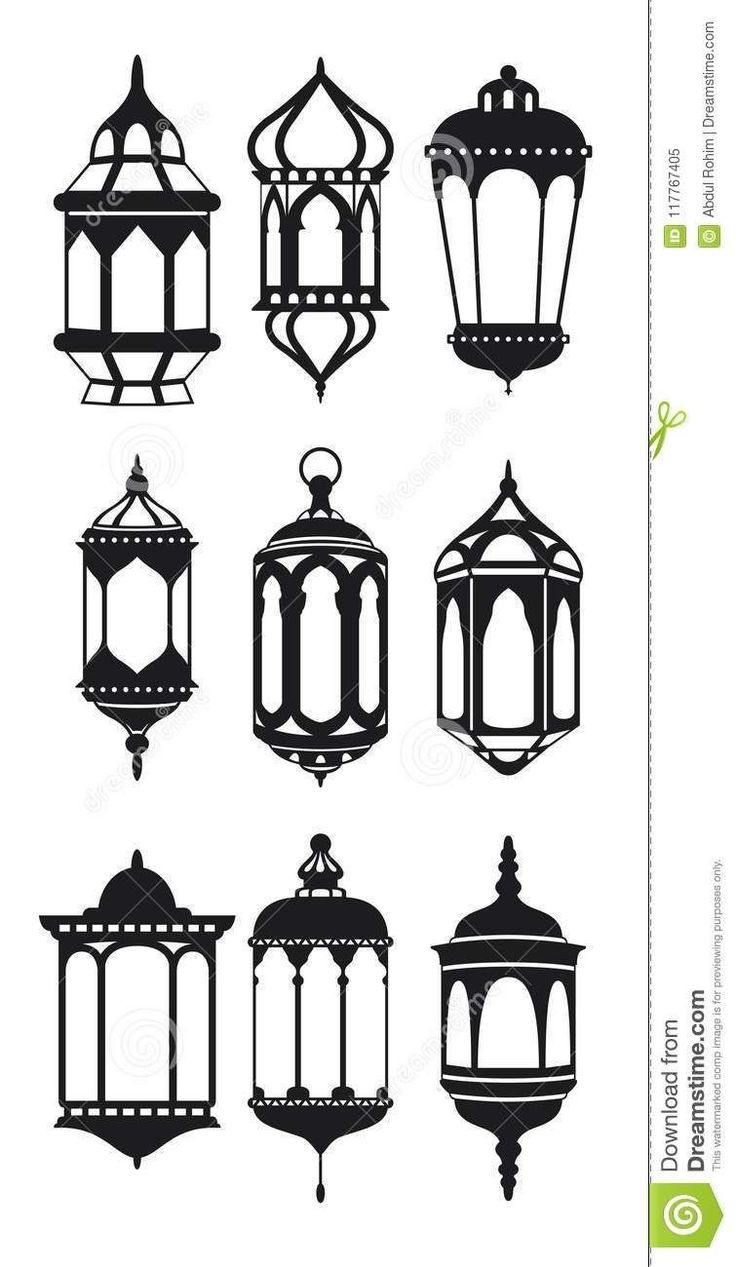 different types of hanging lanterns in black on a white background stock photo and royalty illustrations