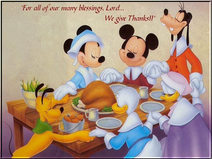 an image of mickey mouses thanksgiving dinner