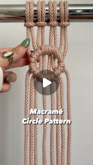 the video shows how to make a macrame crochet pattern