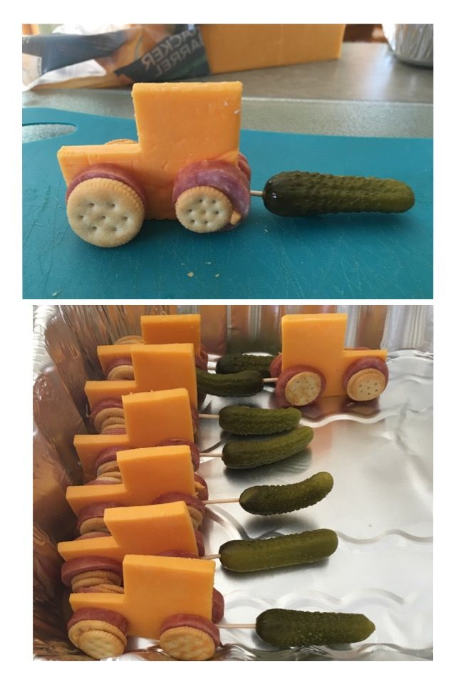 two pictures showing different types of cheeses and crackers on a tray with cucumbers